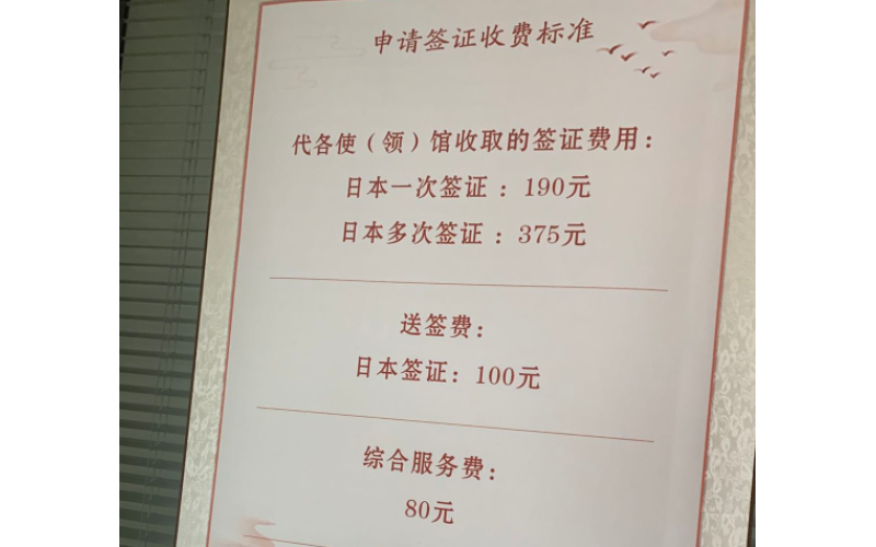 辦理日本簽證需要多少錢(qián)？
