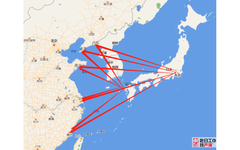 日本離中國哪個(gè)城市最近